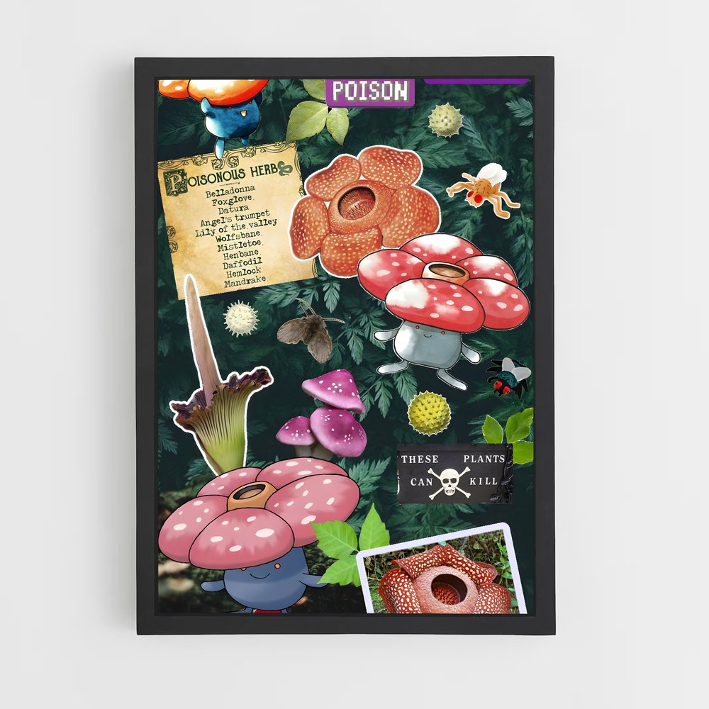 Poster Champignon Mystique – affiche Pokemon (vue 2)