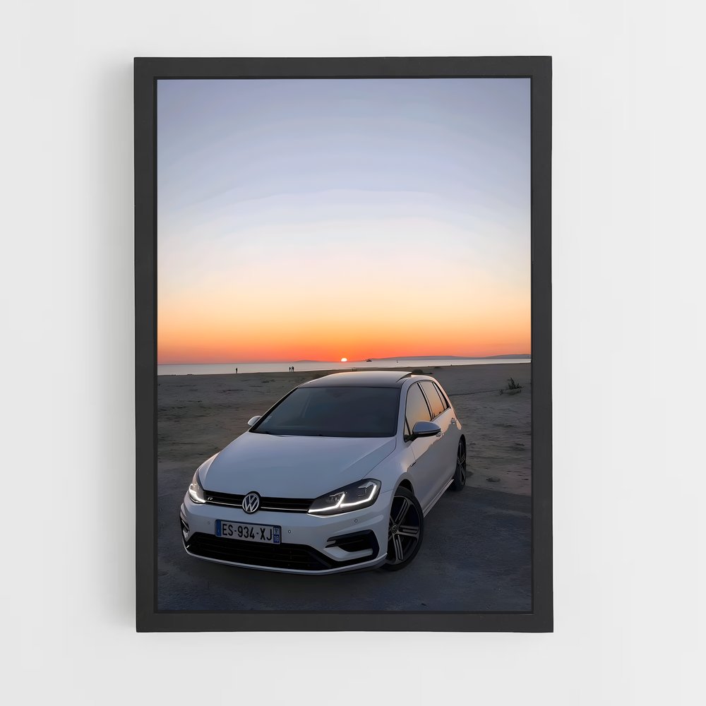 Poster Road Trip à la Plage – affiche Volkswagen (vue 2)