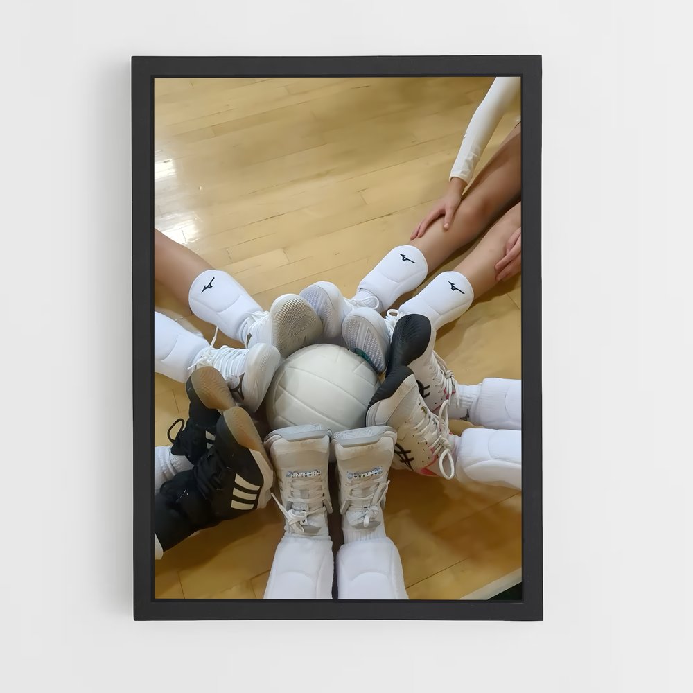 Poster Volley Asseyez-vous – affiche Volleyball (vue 2)