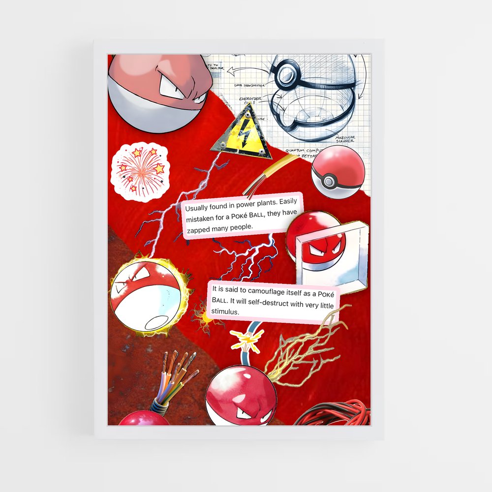 Poster Voltorb Mania – affiche Pokemon (vue 3)
