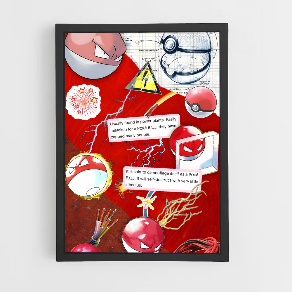 Poster Voltorb Mania – affiche Pokemon (vue 2)