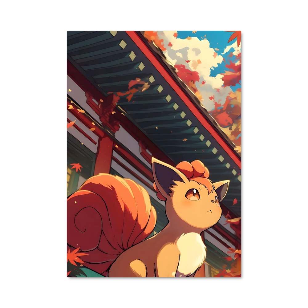 Poster Vulpix en Ville – affiche Pokemon