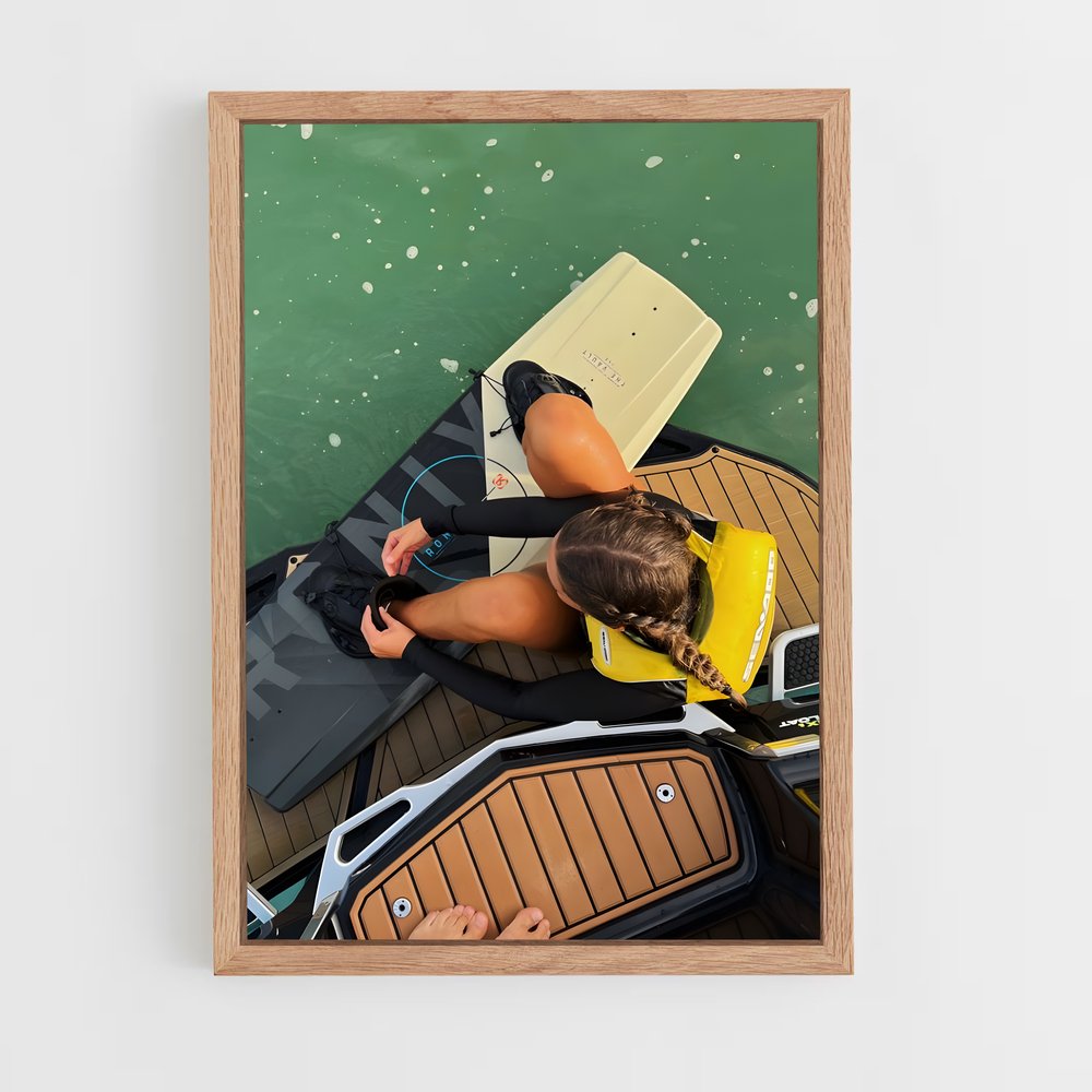 Poster Wakeboarder en Action – affiche Wakeboarding (vue 4)