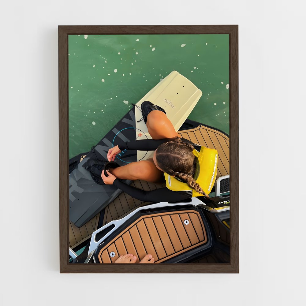 Poster Wakeboarder en Action – affiche Wakeboarding (vue 5)