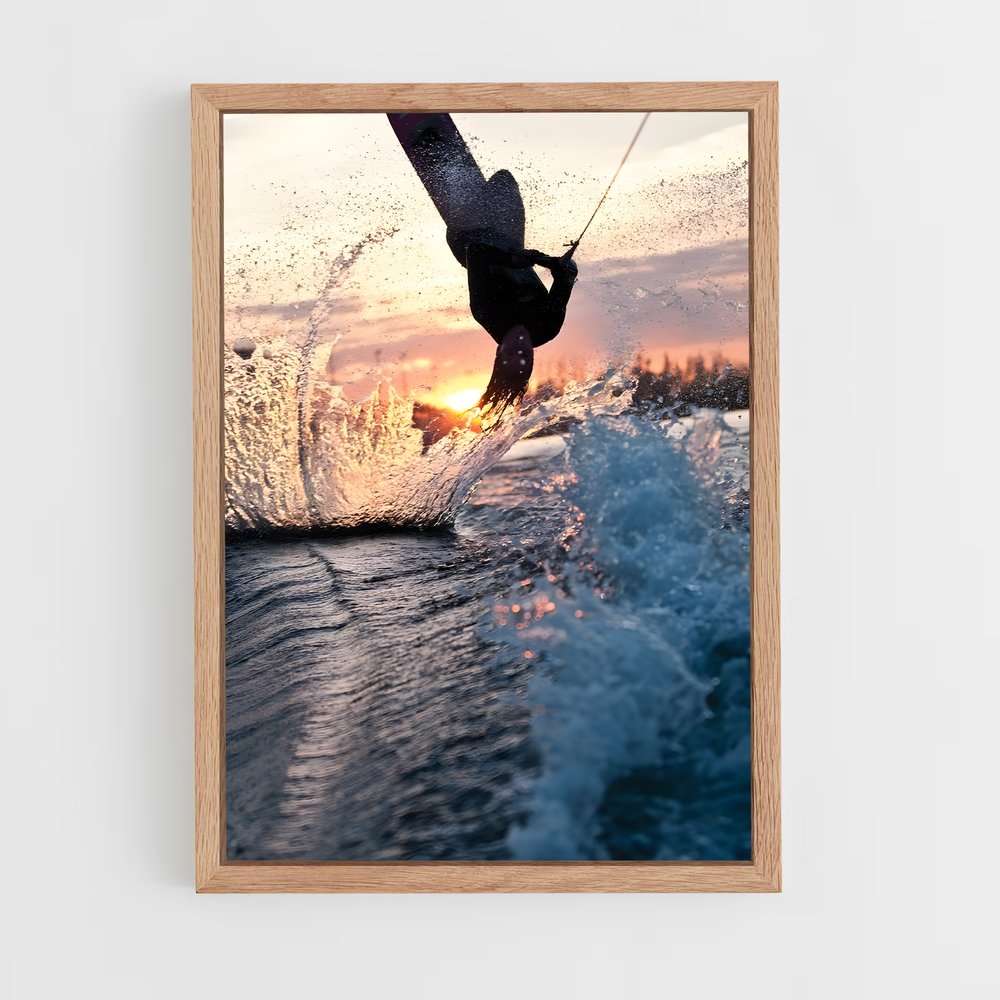 Poster Wake and Ride – affiche Wakeboarding (vue 4)