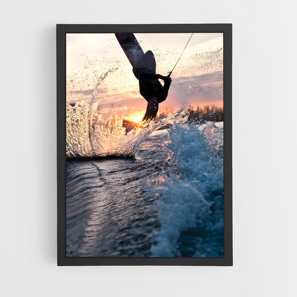 Poster Wake and Ride – affiche Wakeboarding (vue 2)