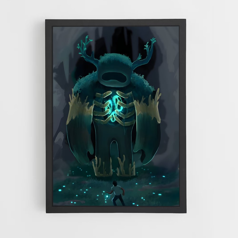 Poster L'Œil de la Bête – affiche Minecraft (vue 2)