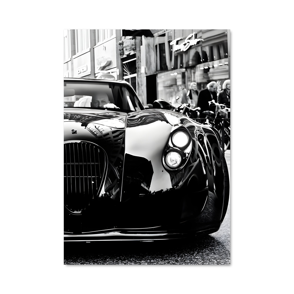 Poster Noir et Blanc Automobile