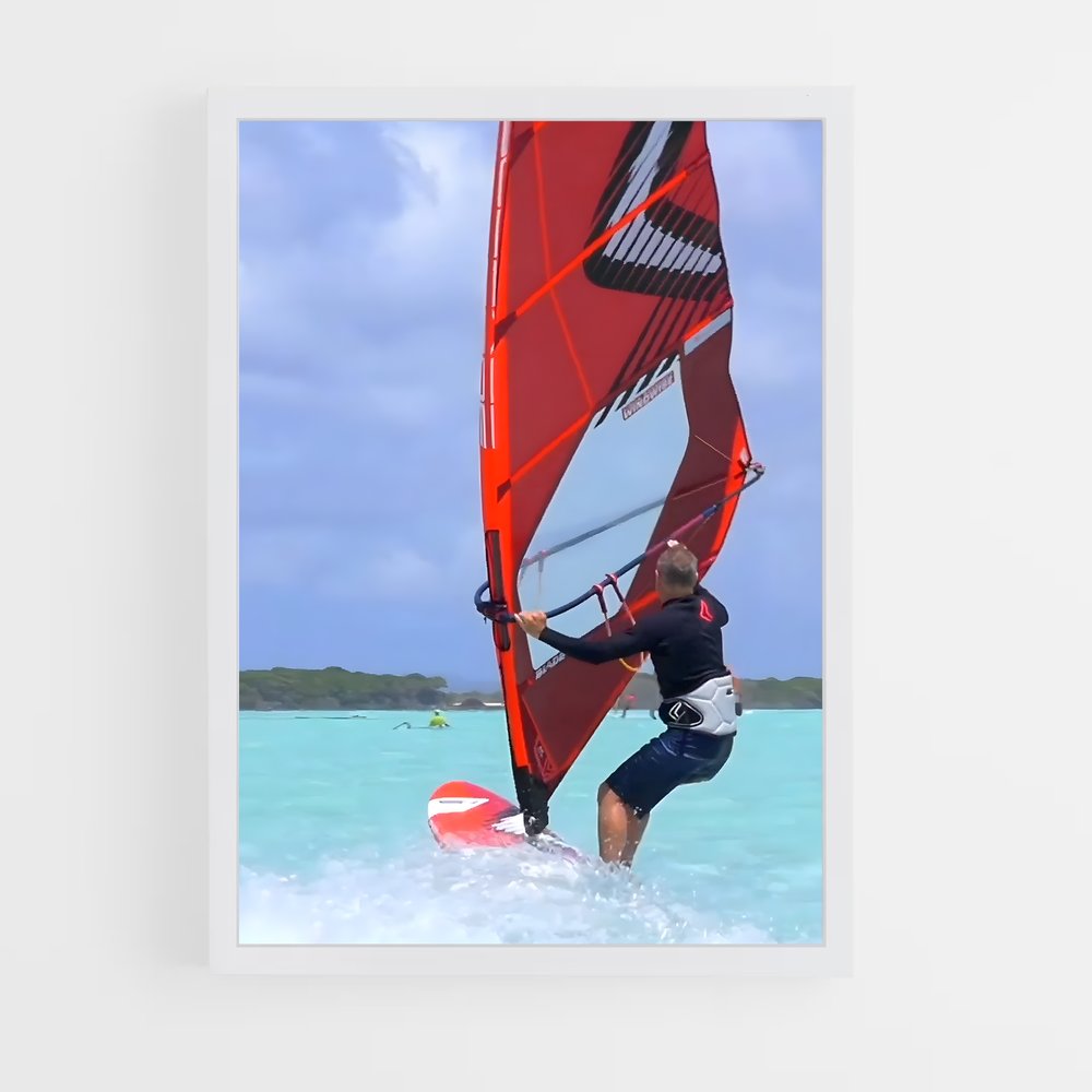 Poster Surf à la Vague – affiche Planche à voile (vue 3)