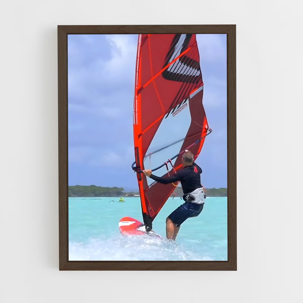 Poster Surf à la Vague – affiche Planche à voile (vue 5)