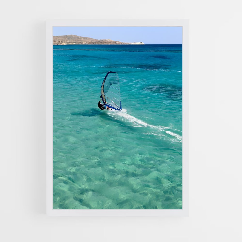 Poster Windsurfing Vagues – affiche Planche à voile (vue 3)