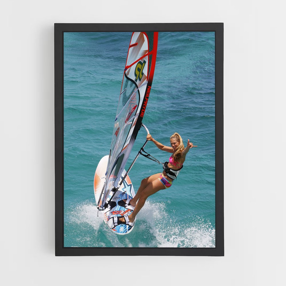 Poster Surfing the Wind – affiche Planche à voile (vue 2)