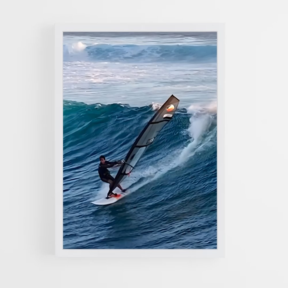 Poster Windsurfing vagues – affiche Planche à voile (vue 3)