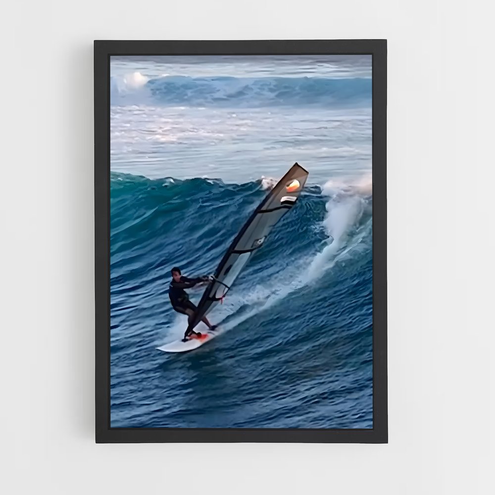 Poster Windsurfing vagues – affiche Planche à voile (vue 2)