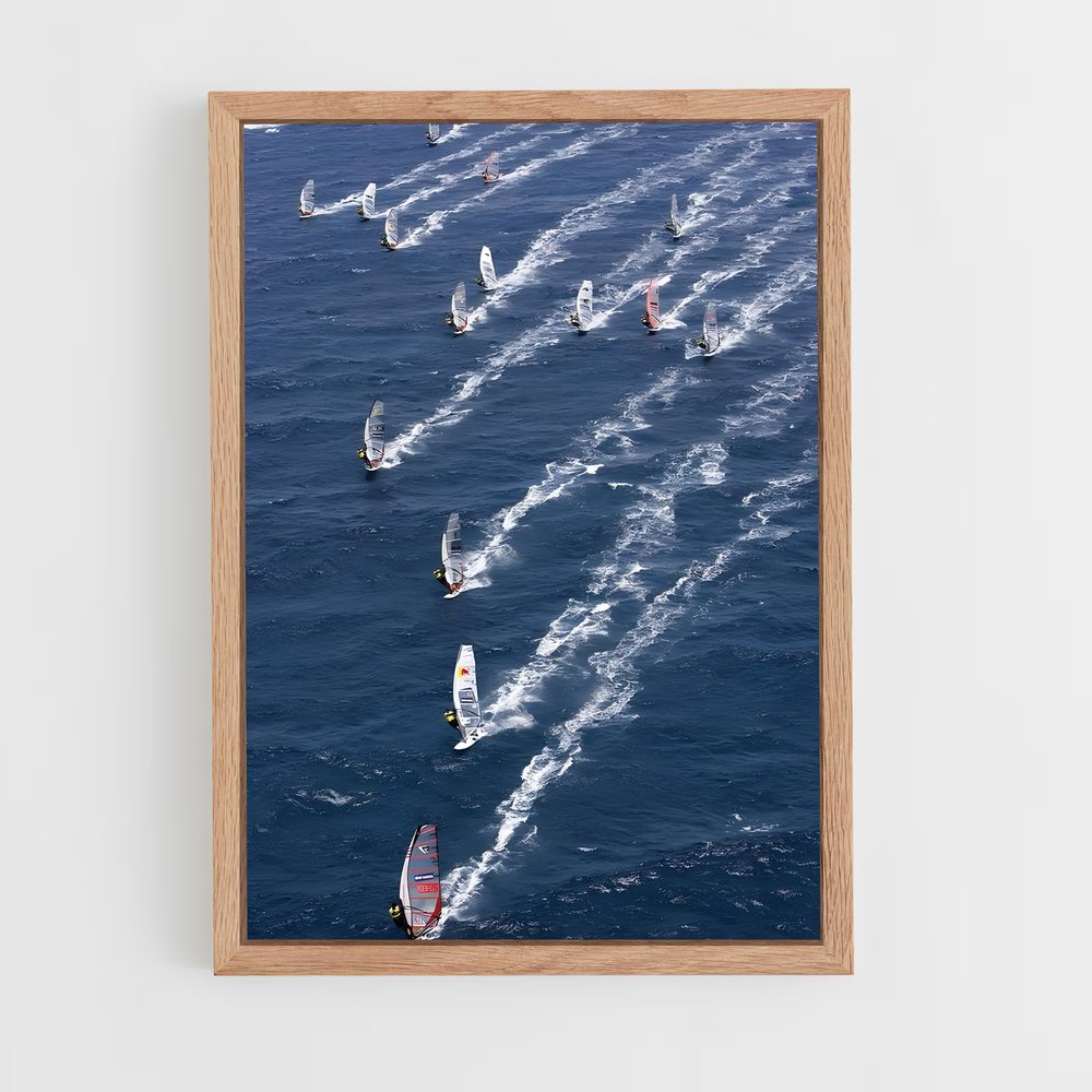Poster Surf en Équipe – affiche Planche à voile (vue 4)
