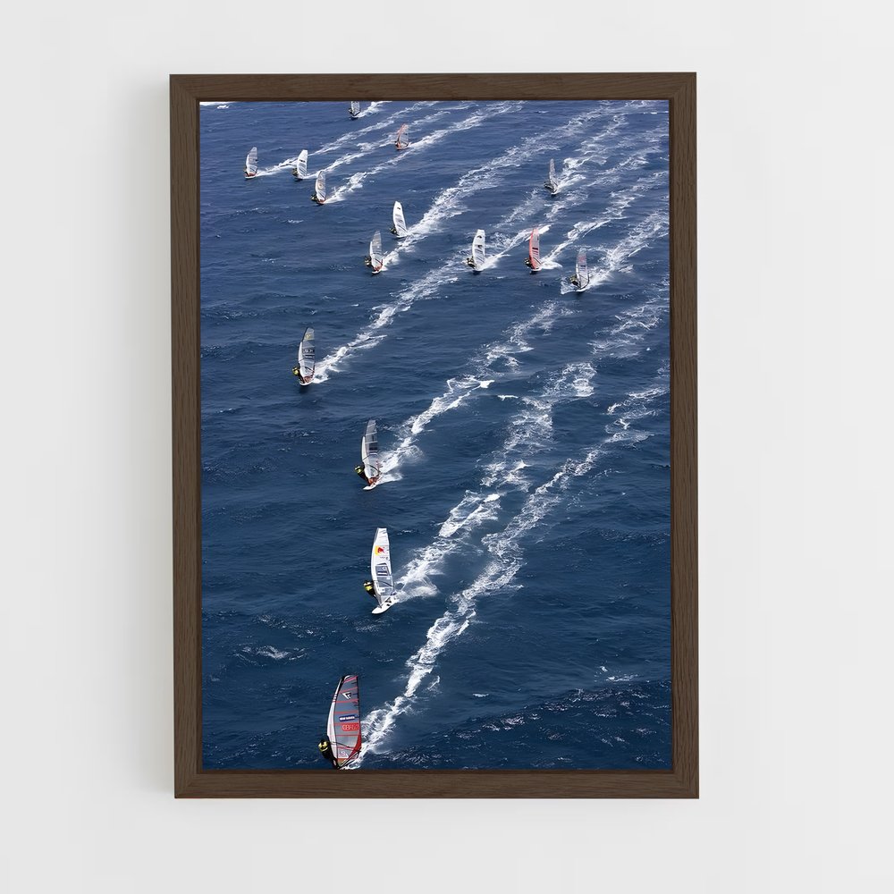 Poster Surf en Équipe – affiche Planche à voile (vue 5)