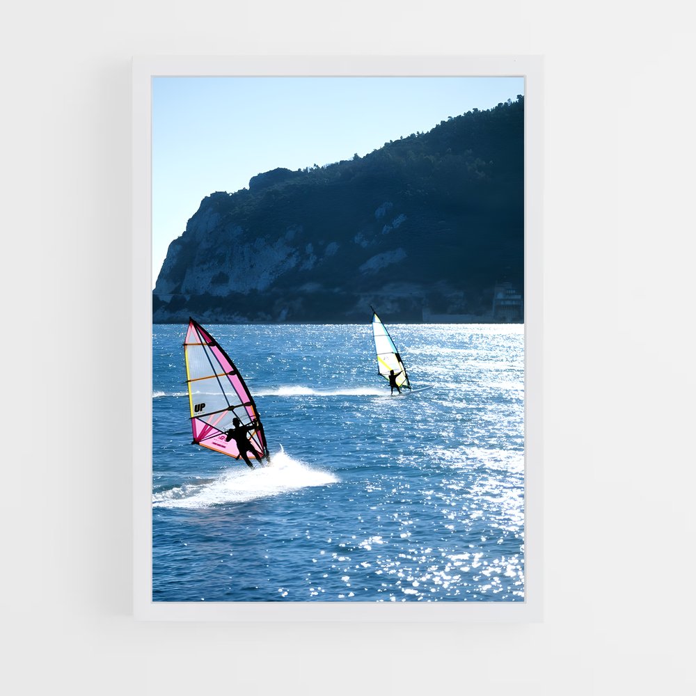 Poster Surf en Duo – affiche Planche à voile (vue 3)