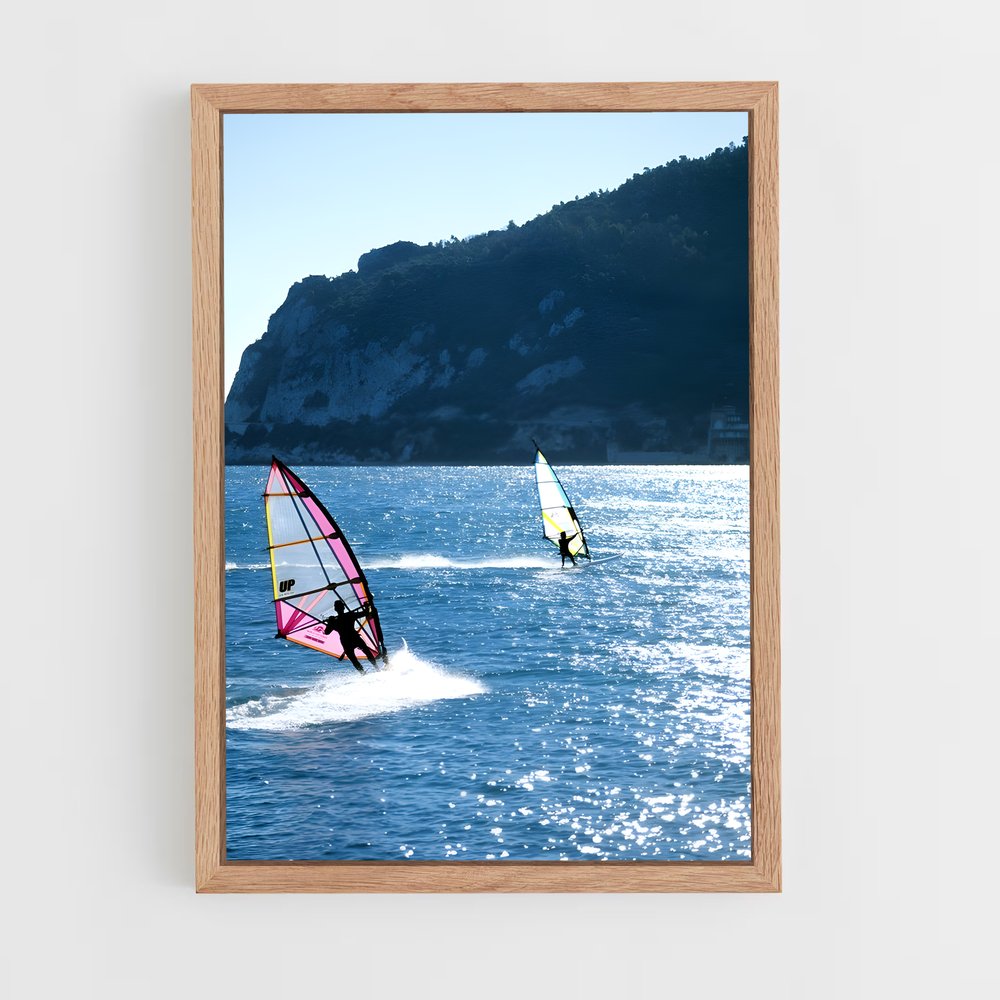 Poster Surf en Duo – affiche Planche à voile (vue 4)