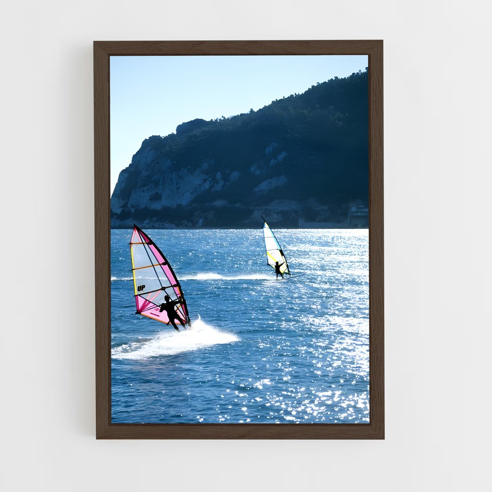 Poster Surf en Duo – affiche Planche à voile (vue 5)