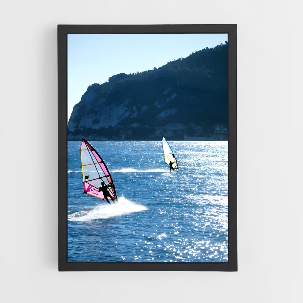 Poster Surf en Duo – affiche Planche à voile (vue 2)