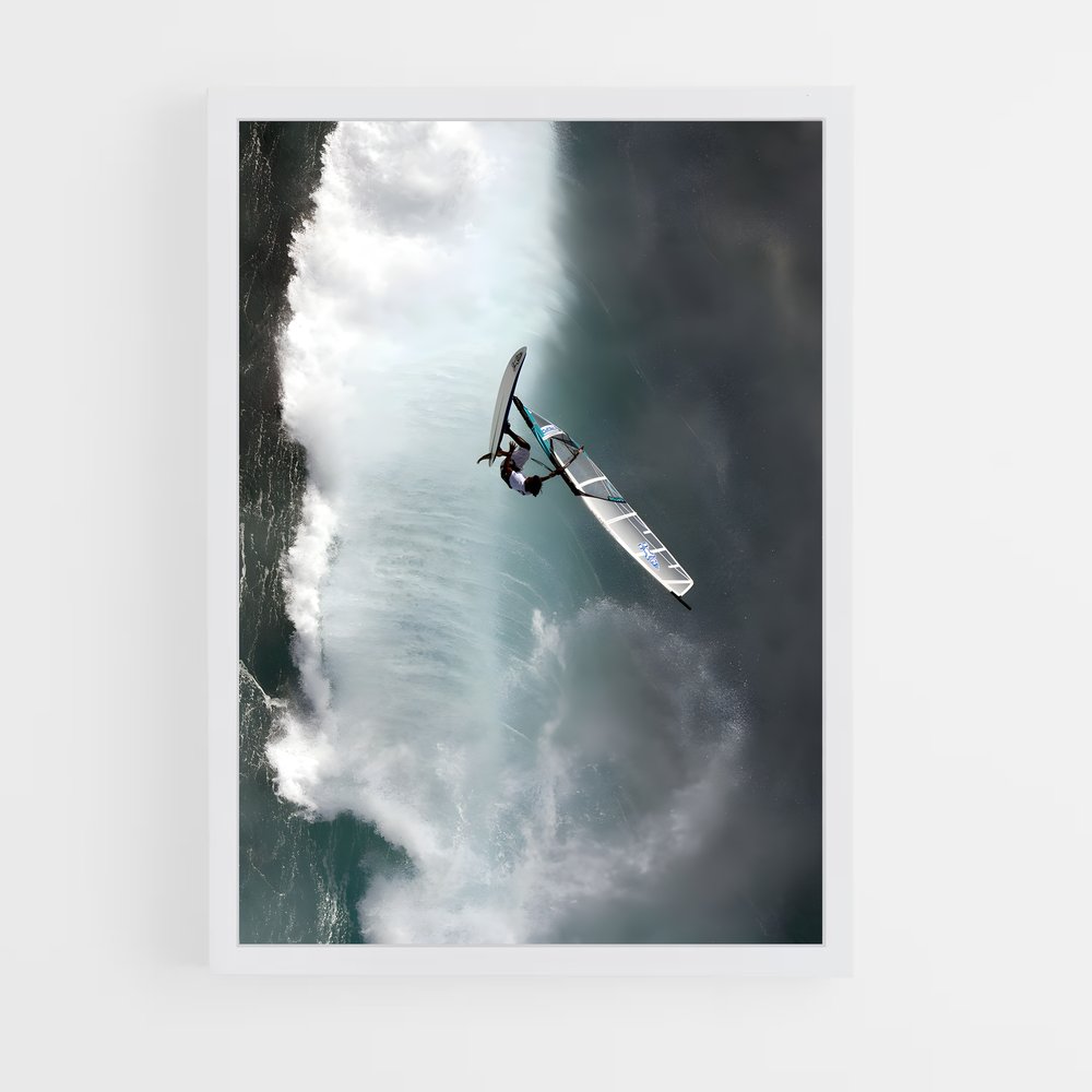Poster Surf dans les Vagues – affiche Planche à voile (vue 3)