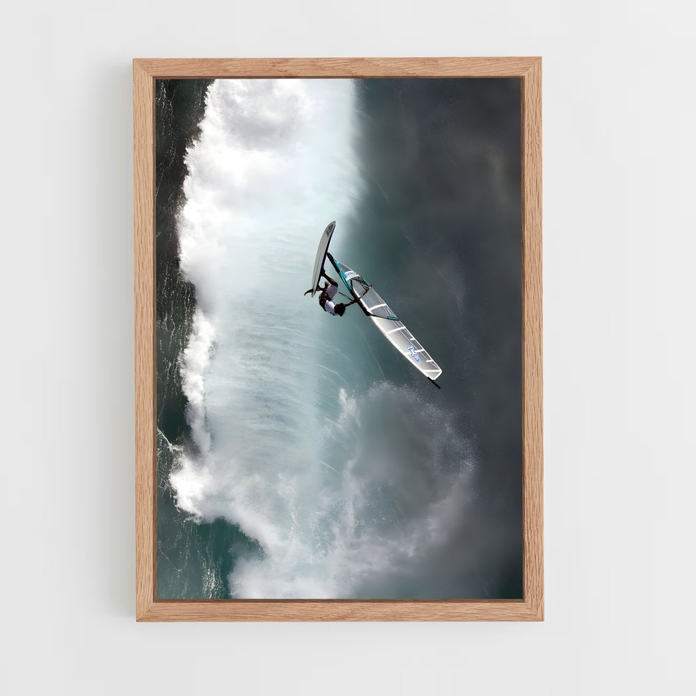 Poster Surf dans les Vagues – affiche Planche à voile (vue 4)