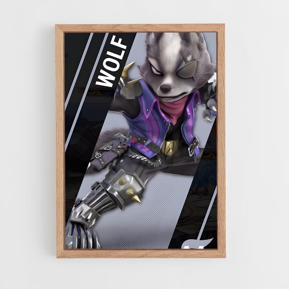 Poster Wolf Votre – affiche Super Smash Bros (vue 4)