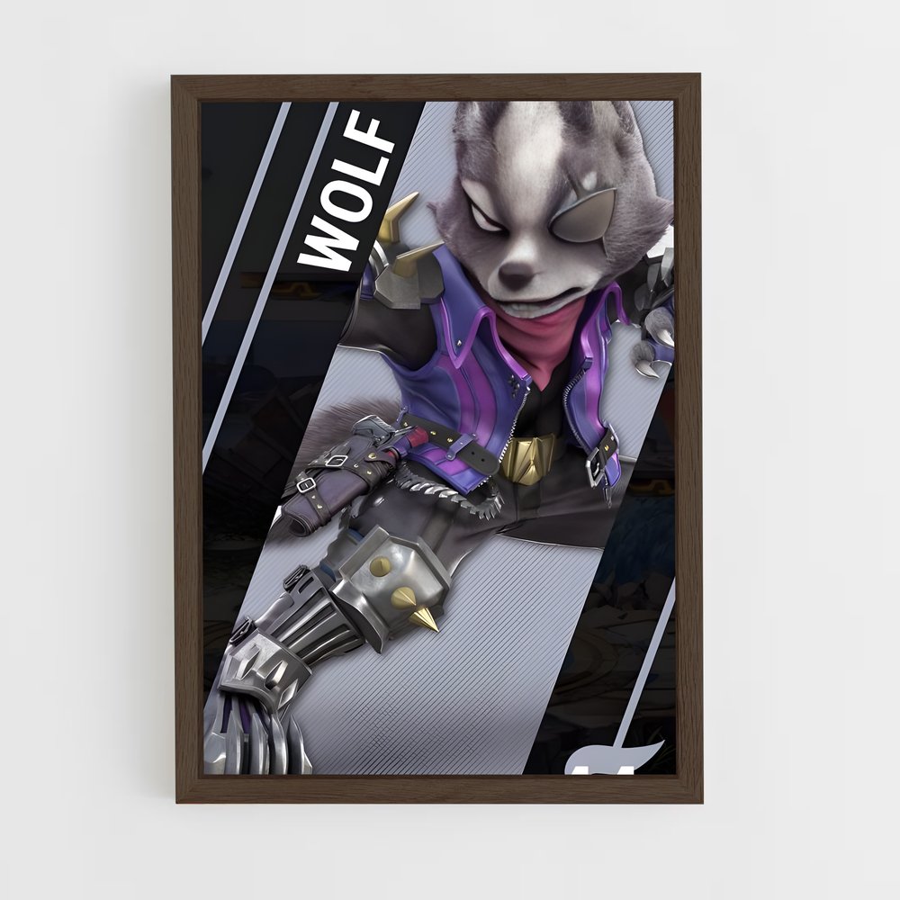 Poster Wolf Votre – affiche Super Smash Bros (vue 5)