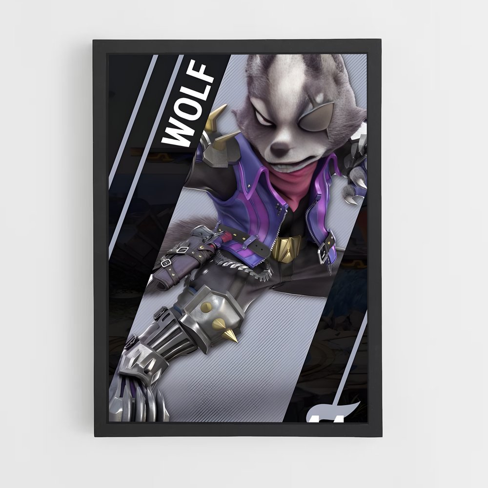 Poster Wolf Votre – affiche Super Smash Bros (vue 2)