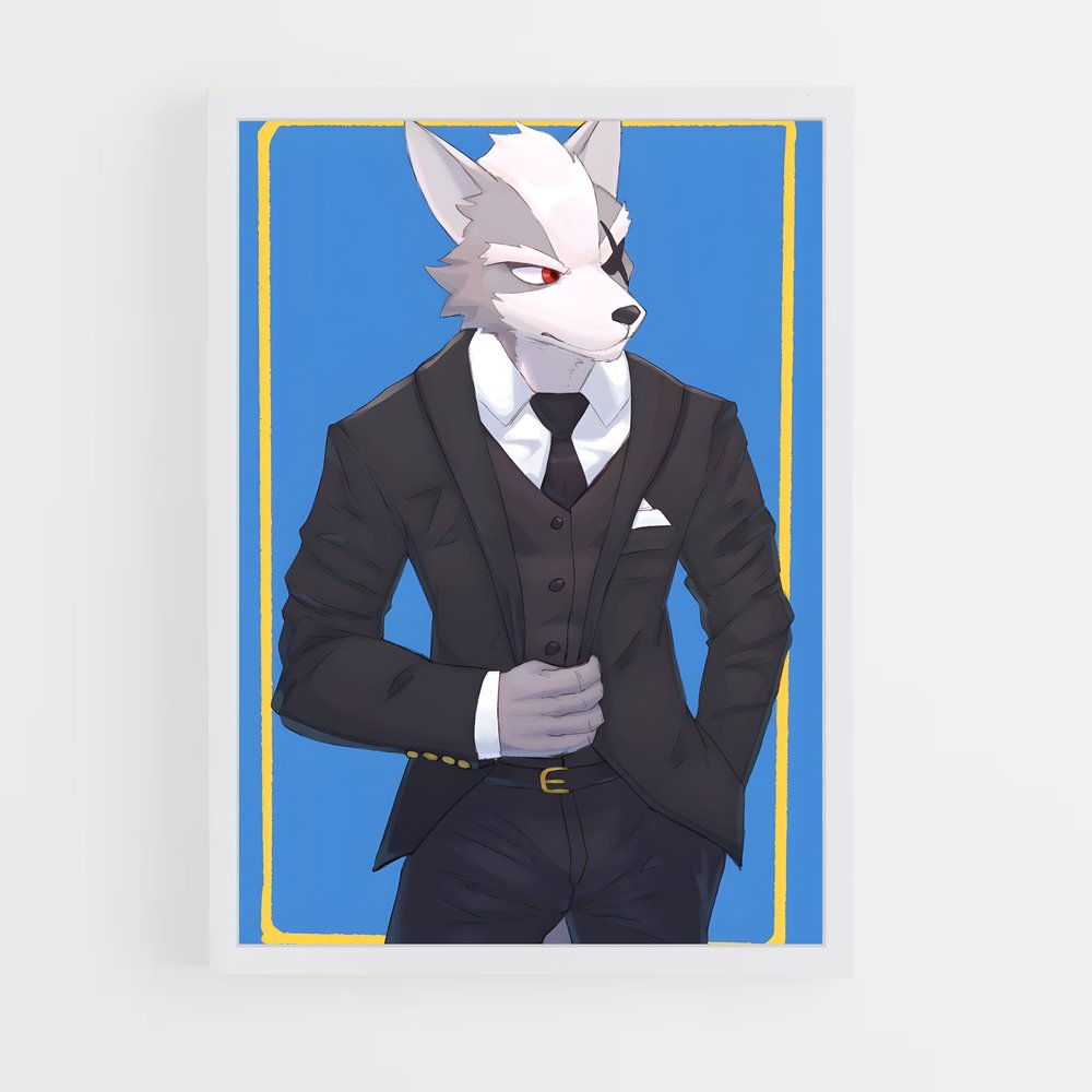 Poster Fox in Suit – affiche Super Smash Bros (vue 3)