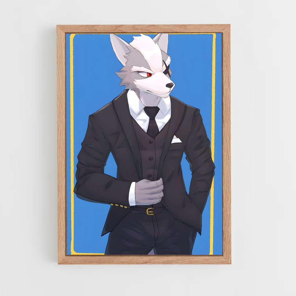 Poster Fox in Suit – affiche Super Smash Bros (vue 4)