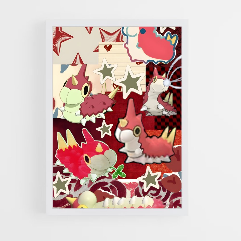 Poster Wurmple Wonderland – affiche Pokemon (vue 3)