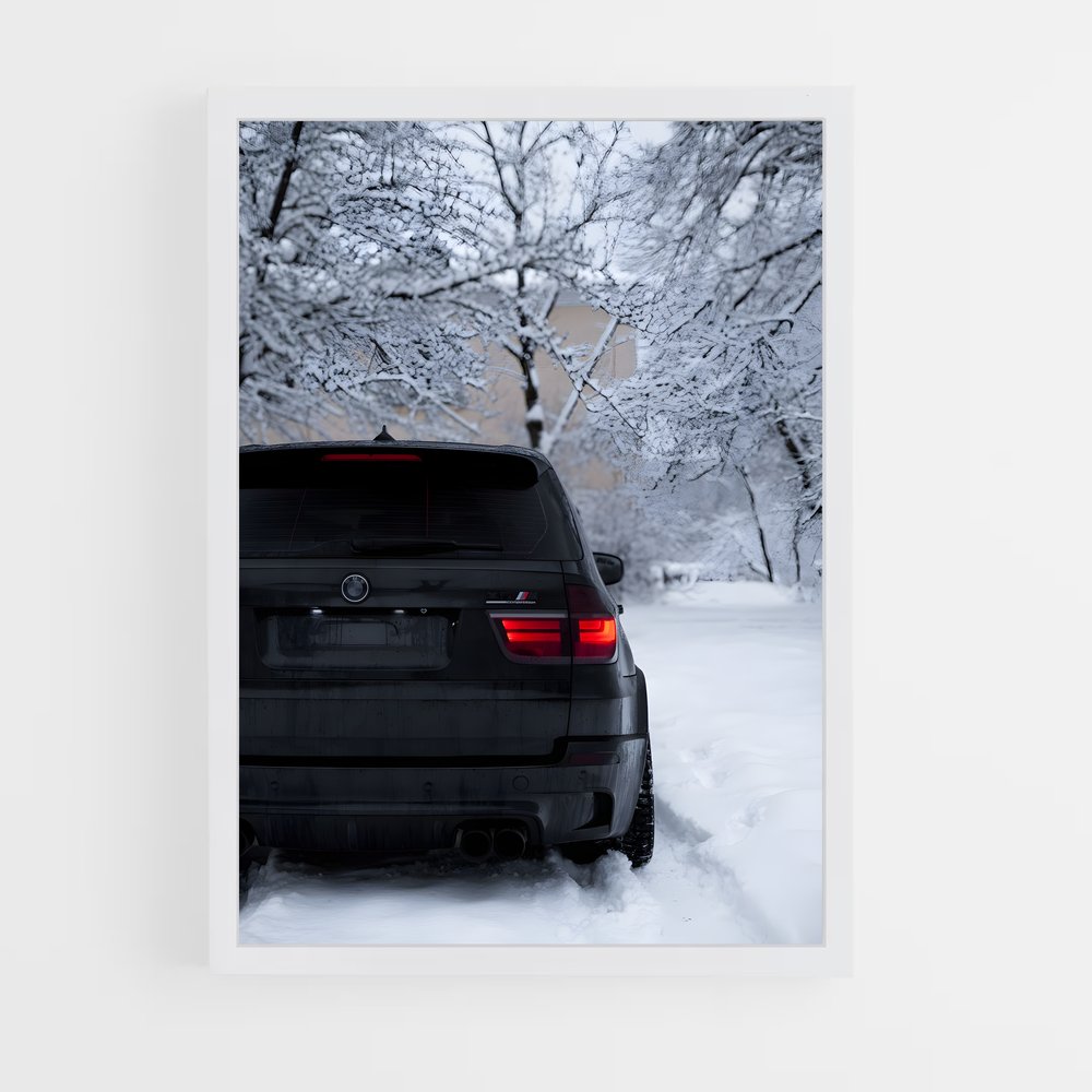 Poster Noir sur Neige – affiche BMW (vue 3)