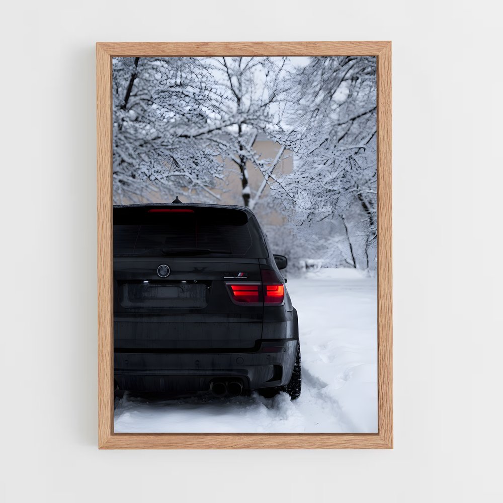 Poster Noir sur Neige – affiche BMW (vue 4)
