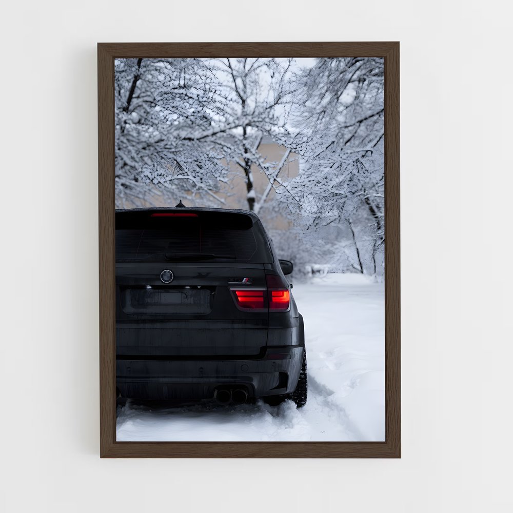 Poster Noir sur Neige – affiche BMW (vue 5)
