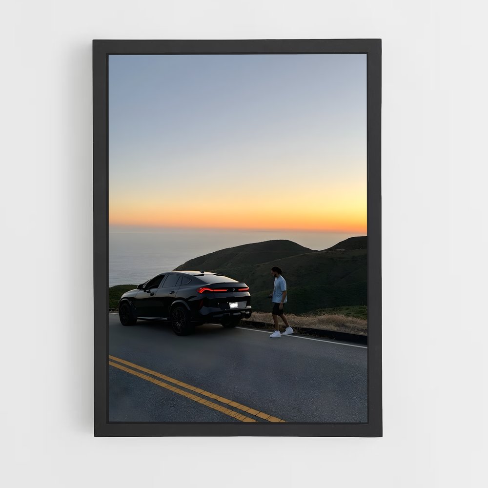 Poster Route Vers l'Aventure – affiche BMW (vue 2)