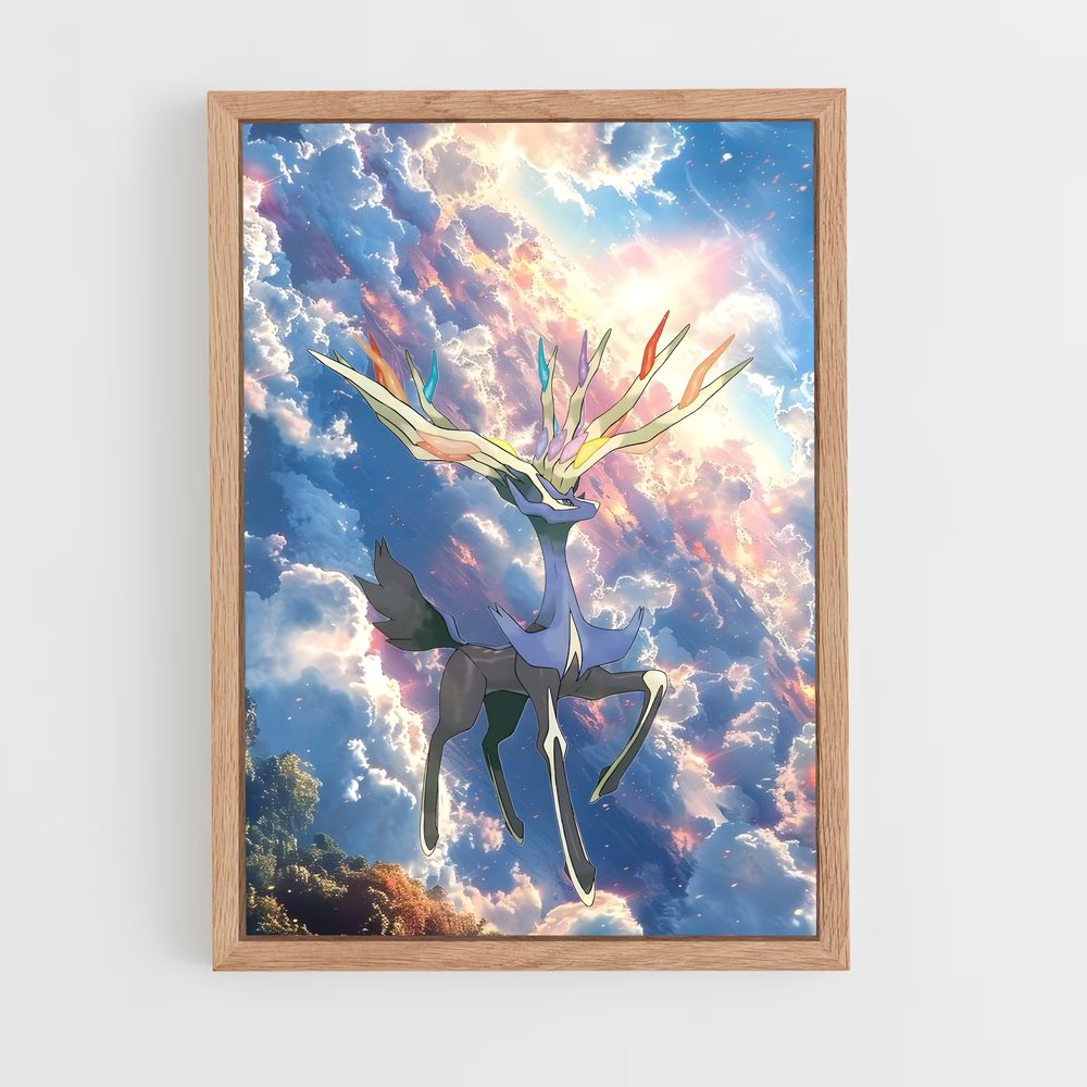 Poster Xerneas Pokémon Explorez – affiche Pokemon (vue 4)