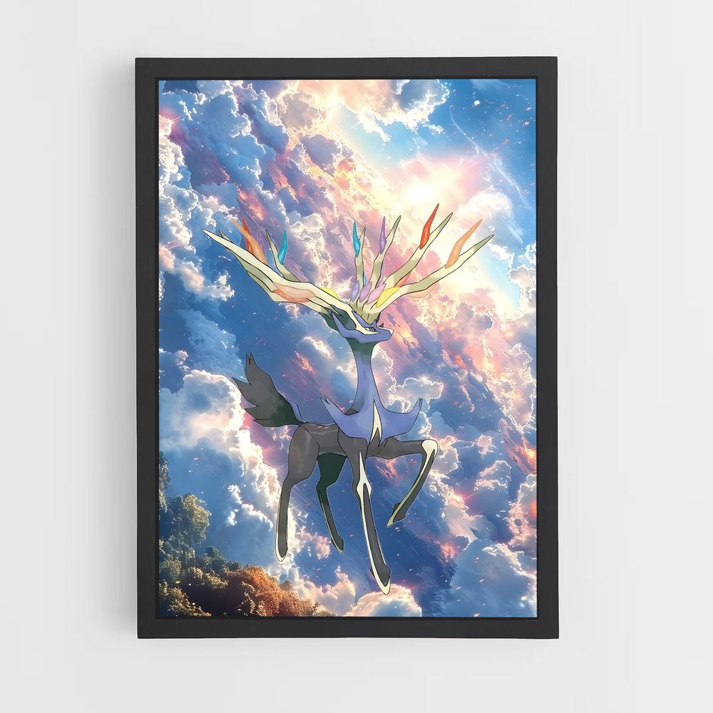 Poster Xerneas Pokémon Explorez – affiche Pokemon (vue 2)
