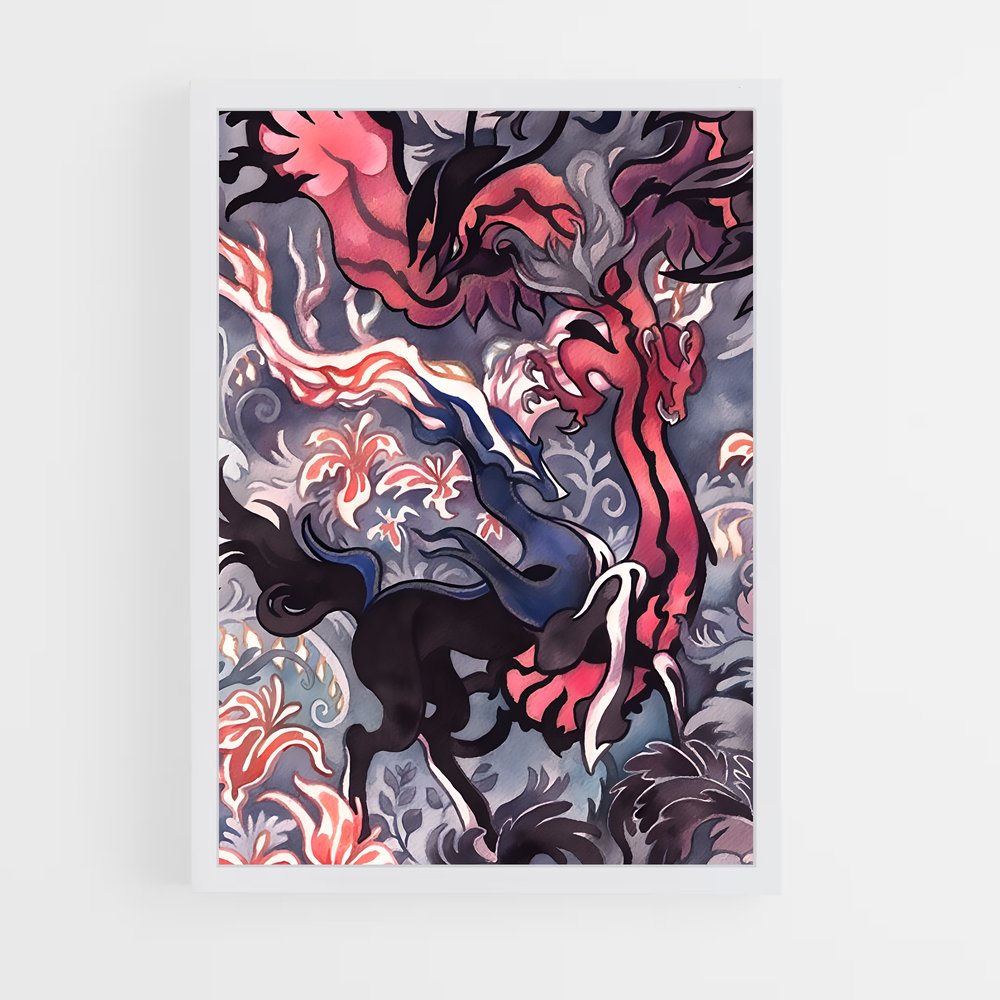 Poster Xerneas espace – affiche Pokemon (vue 3)
