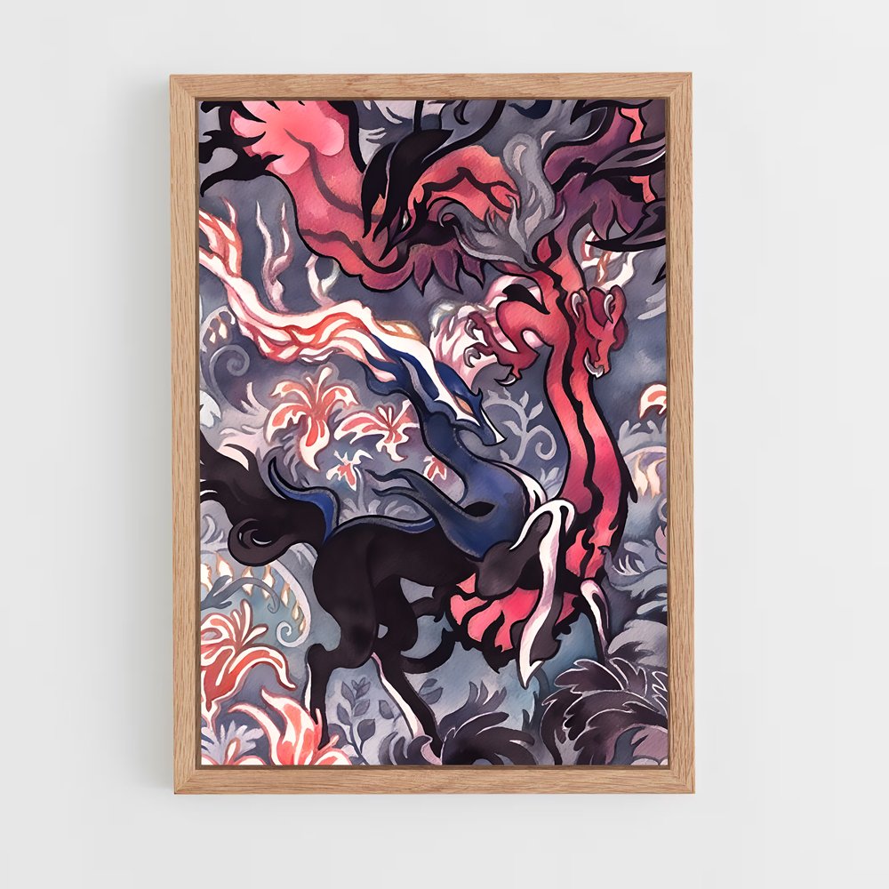 Poster Xerneas espace – affiche Pokemon (vue 4)