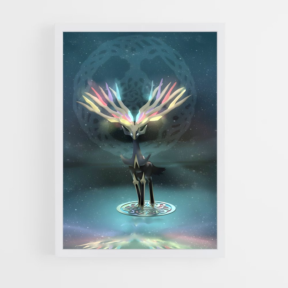 Poster Lumineux Xerneas – affiche Pokemon (vue 3)