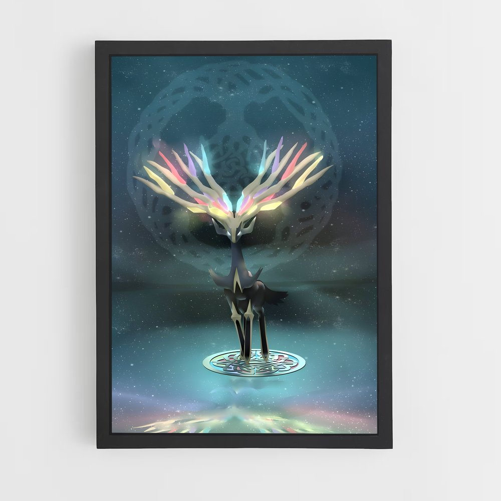 Poster Lumineux Xerneas – affiche Pokemon (vue 2)