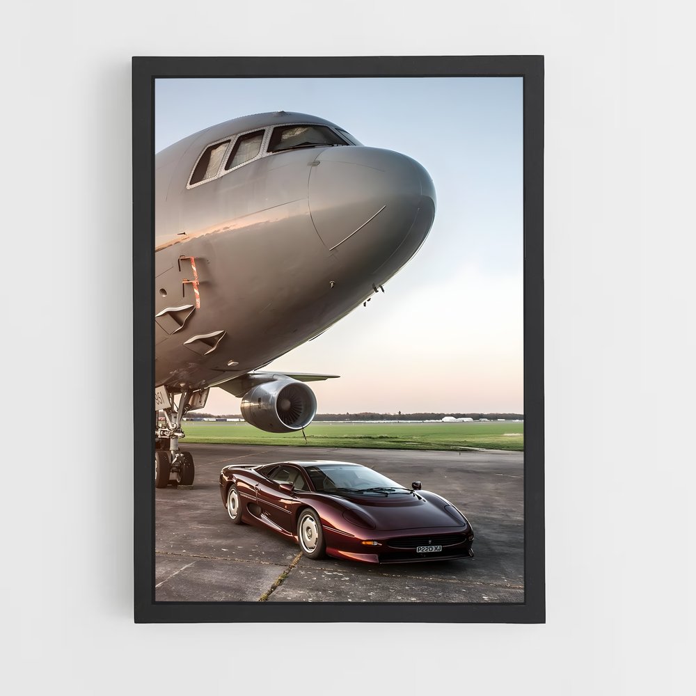 Poster Vitesse et Ciel – affiche Jaguar (vue 2)