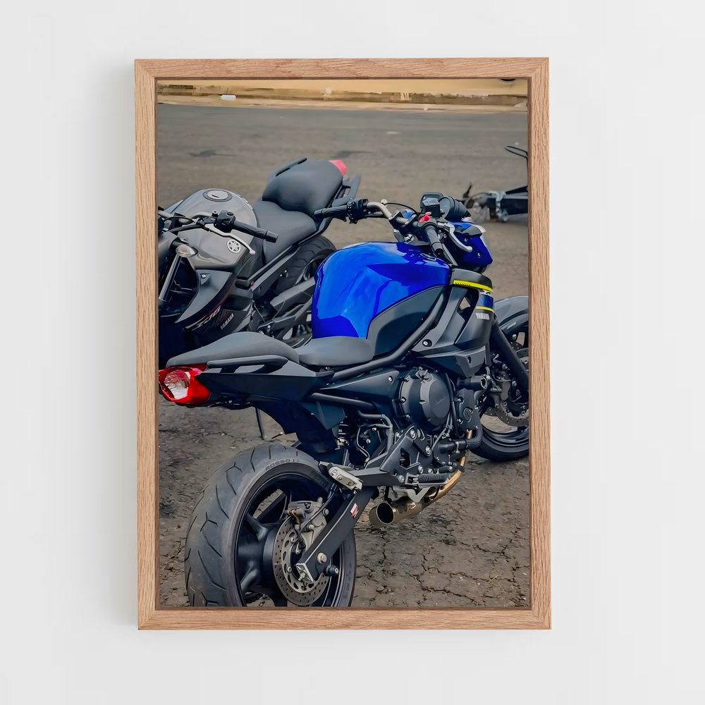 Poster Moto Bleue – affiche Yamaha (vue 4)