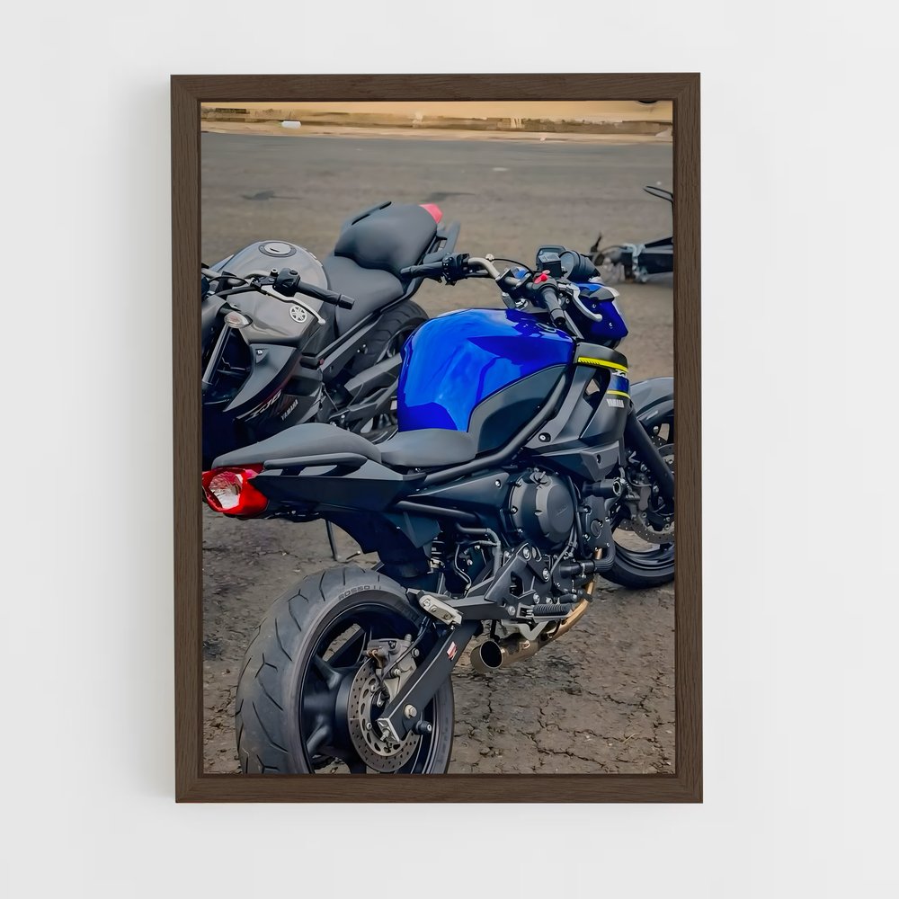 Poster Moto Bleue – affiche Yamaha (vue 5)