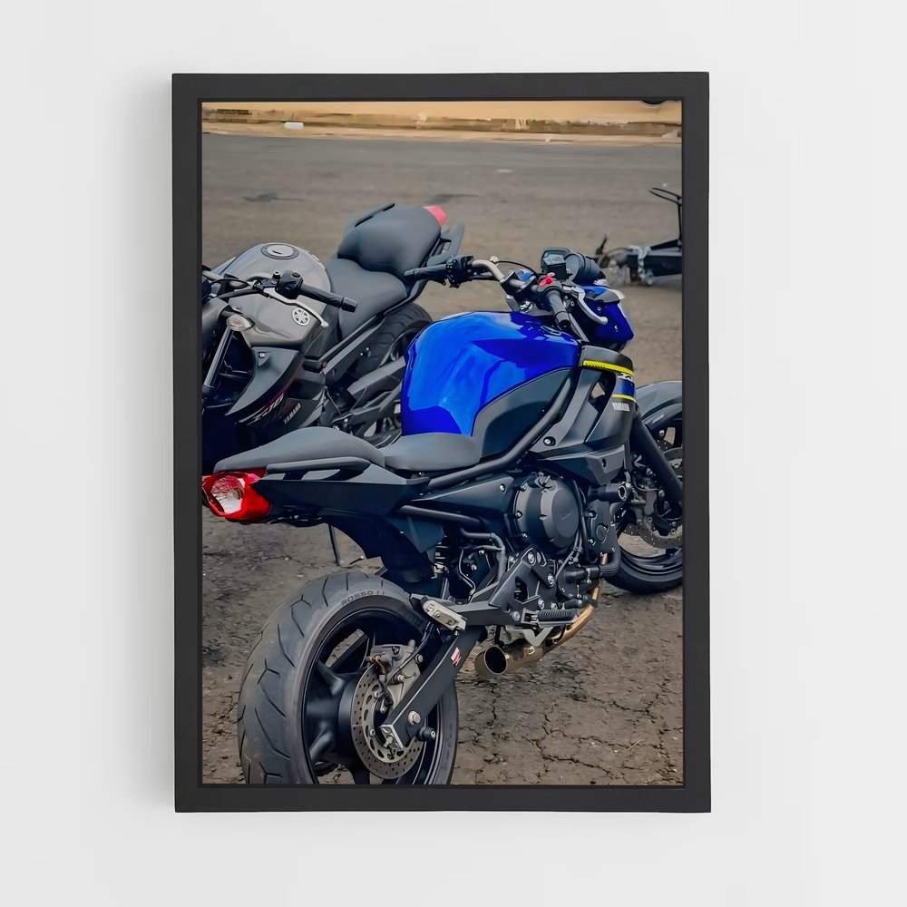 Poster Moto Bleue – affiche Yamaha (vue 2)