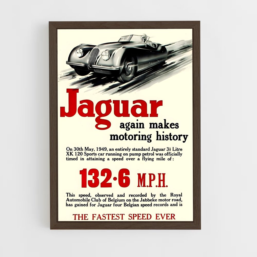 Poster Vitesse adrénaline accélération – affiche Jaguar (vue 5)