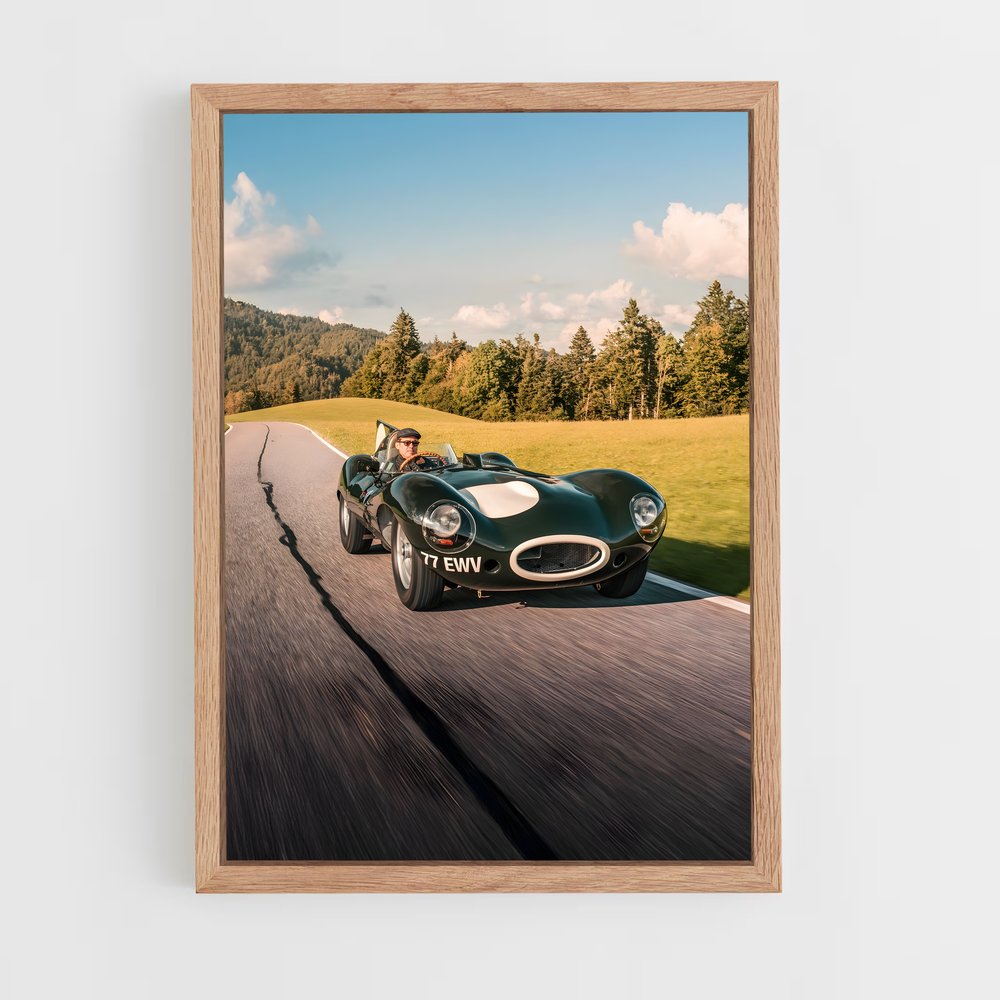 Poster Route Rétro – affiche Jaguar (vue 4)