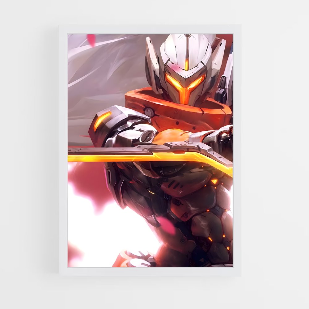 Poster Samurai Cybernétique – affiche League Of Legends (vue 3)