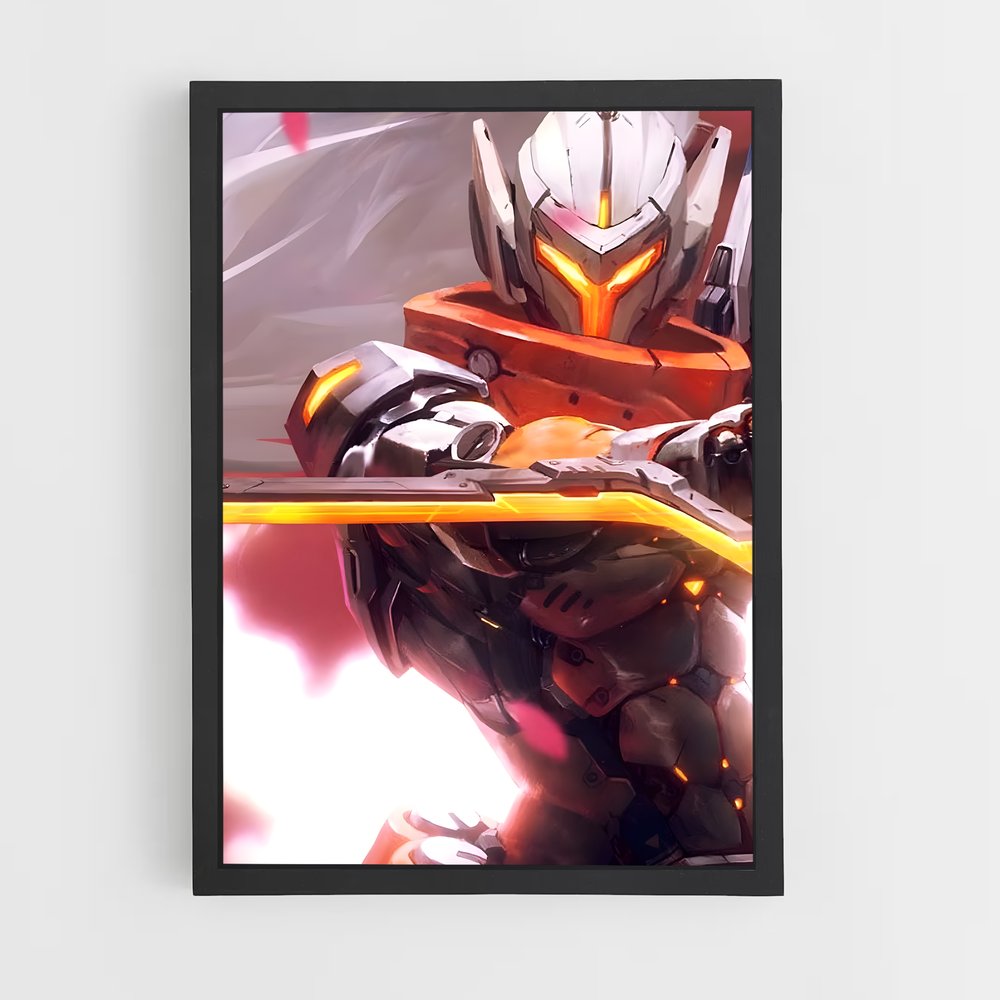Poster Samurai Cybernétique – affiche League Of Legends (vue 2)